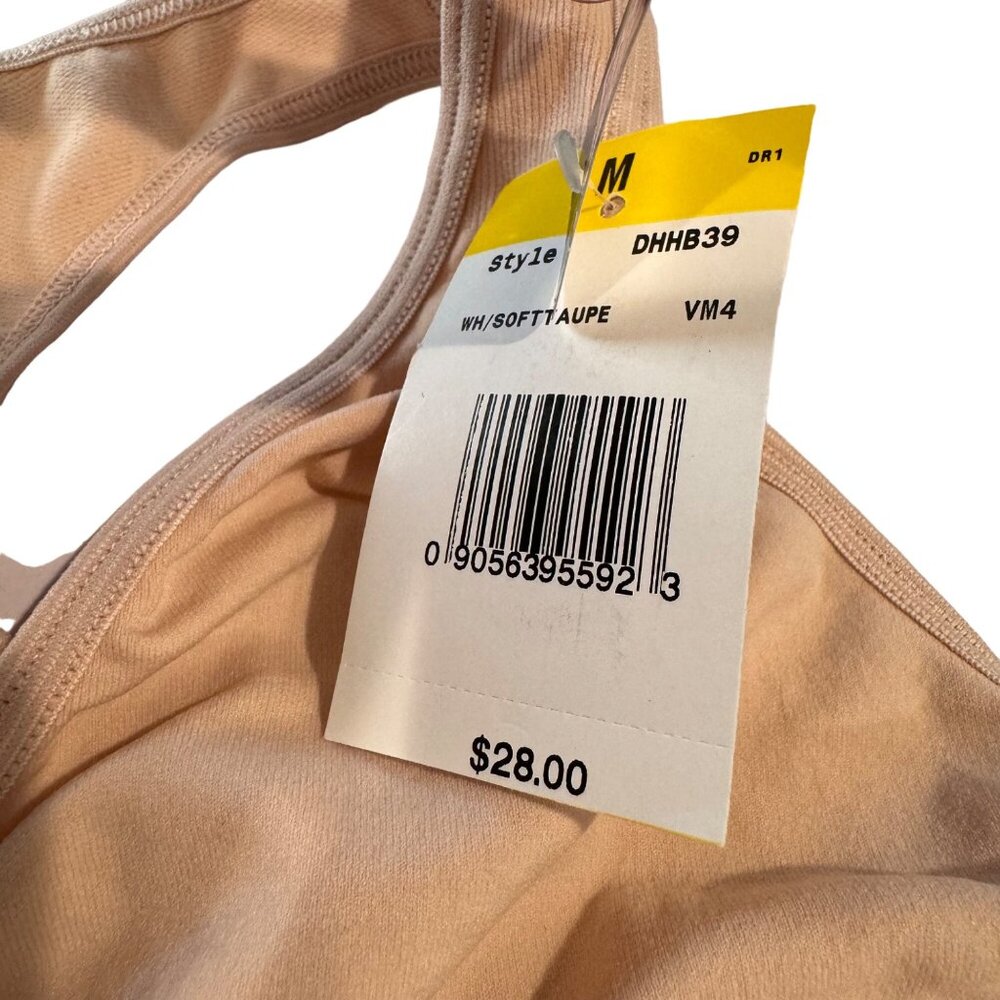 Fruit Of The Loom Comfort Flex Fit Wireless Sports Bra M DHHB39 Soft Taupe NWT - Picture 3 of 9
